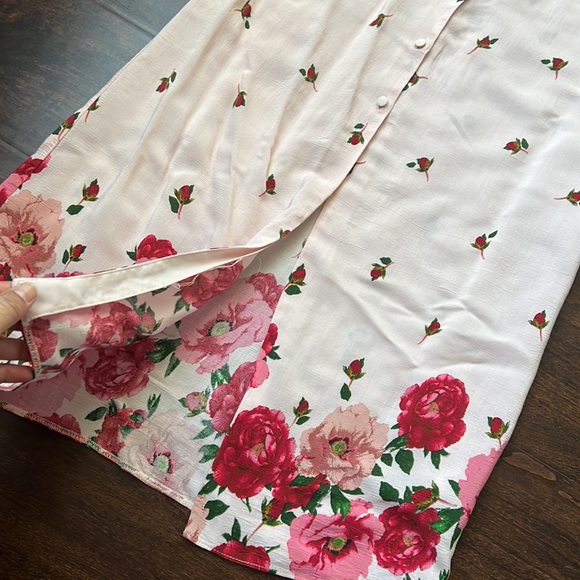 Topshop Rose Border Slip Midi Dress - Picture 3 of 7